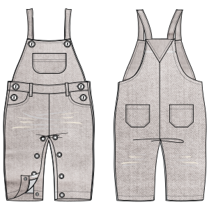 Fashion sewing patterns for BABIES One-Piece Dungarees 623